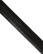 Silver Black Floral Jacquard Metal Buckle Belt