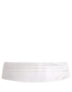 White Men Wide Waist Belt Cotton Cummerbund