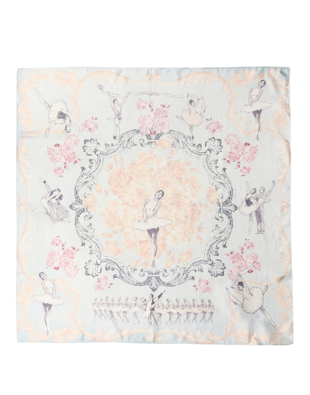 Men Multicolor Ballerina Floral Foulard Scarf