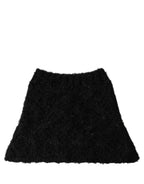 Men Black Cashmere Knitted Neck Warmer Scarf