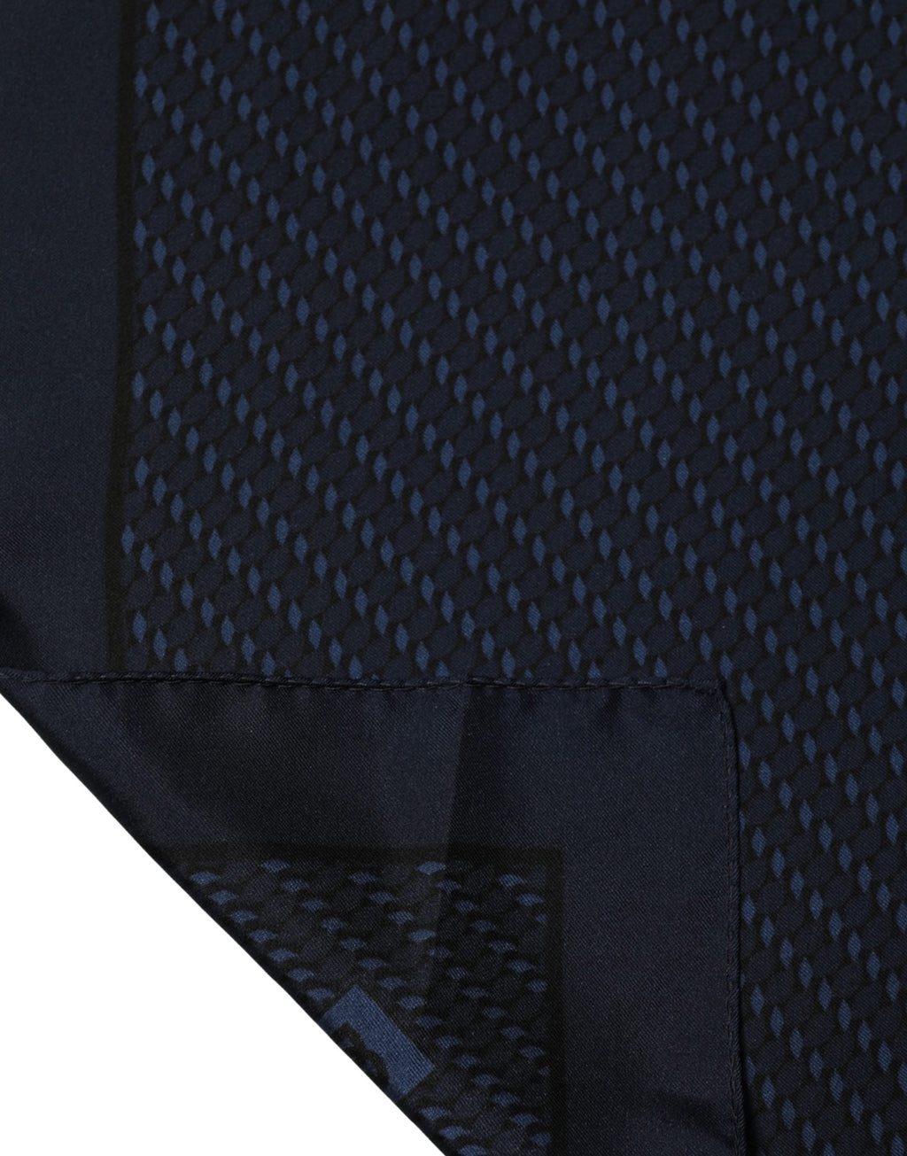 Dark Blue Silk Pocket Square Foulard Scarf