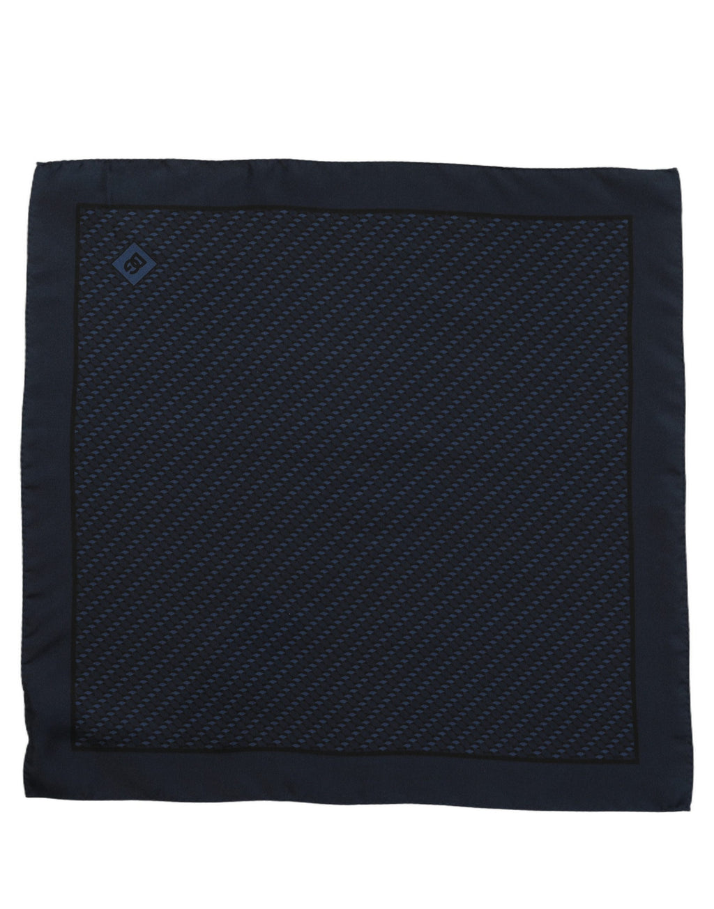 Dark Blue Silk Pocket Square Foulard Scarf