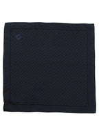 Dark Blue Silk Pocket Square Foulard Scarf