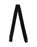 Men Black Wool Knitted Fringed Foulard Scarf