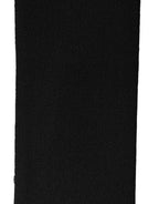 Men Black Wool Knitted Fringed Foulard Scarf