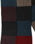 Multicolor Patchwork Knitted Foulard Scarf