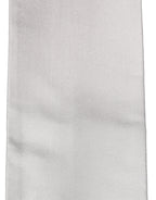 Light Gray Satin Silk Fringed Lace Stole Scarf