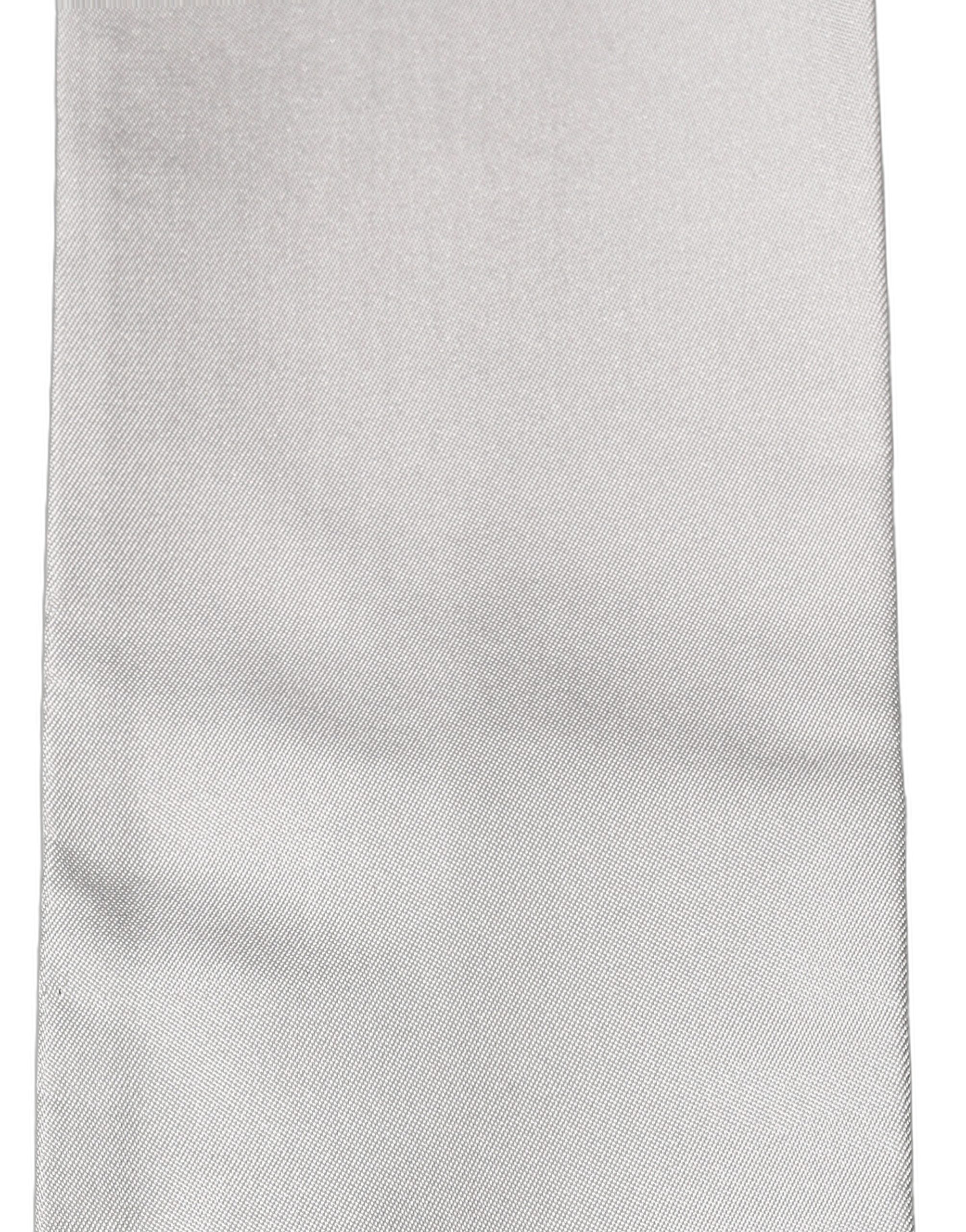 Light Gray Satin Silk Fringed Lace Stole Scarf