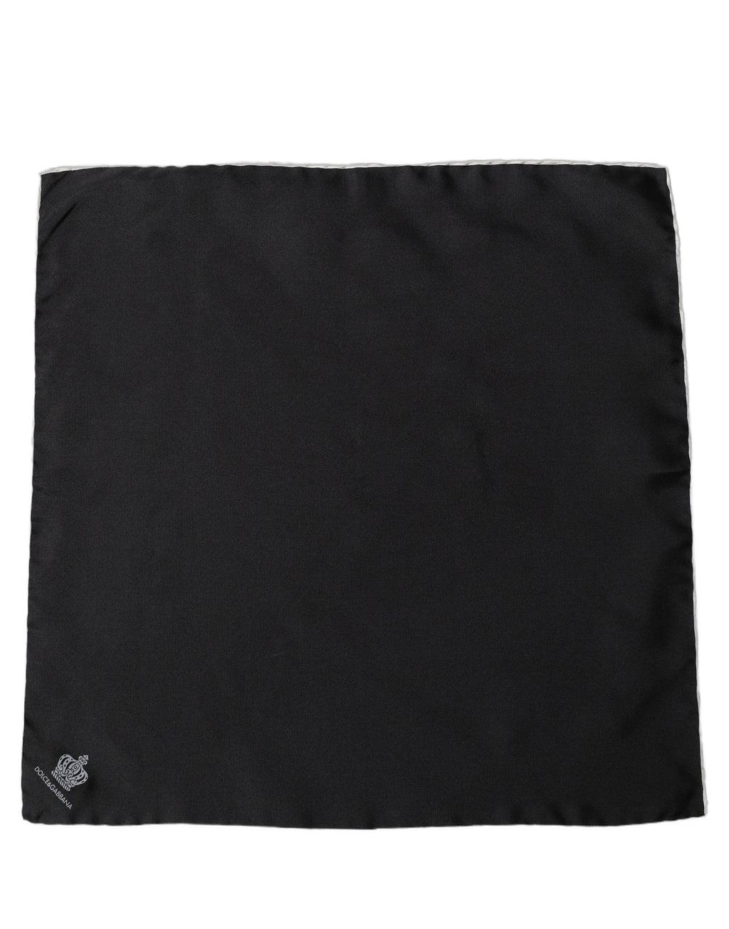 Men Black Silk Pocket Square Foulard Scarf