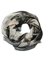 Men Multicolor King of Hearts Square Foulard Scarf