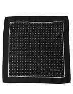 Black Polka Dot Pocket Square Foulard Scarf