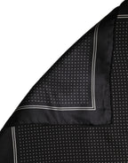 Black Polka Dot Pocket Square Foulard Scarf