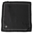 Black Polka Dot Pocket Square Foulard Scarf