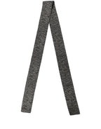 Black White Herringbone Tweed Shawl Scarf