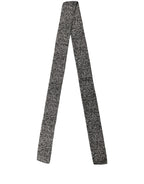 Black White Herringbone Tweed Shawl Scarf