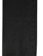 Men Black Satin Silk Fringed Neck Shawl Scarf
