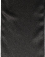 Men Black Satin Silk Skinny Neck Shawl Scarf