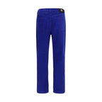 Blue Cotton Straight-Leg Jeans