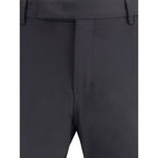Black Wool Oves Aries Casual Pants