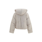 Gray Polyamide Full-Length Jacket
