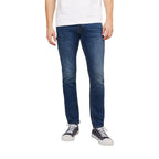 Blue Cotton Skinny Jeans