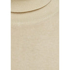 Beige Cotton Turtleneck