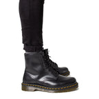 Black Leather Athletic Sneakers
