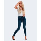 Blue Cotton Skinny Jeans