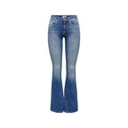 Blue Cotton Bootcut Jeans