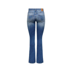 Blue Cotton Bootcut Jeans