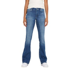 Blue Cotton Bootcut Jeans