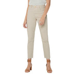 Beige Cotton Mom Jeans