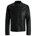 Black Polyamide Leather Jacket