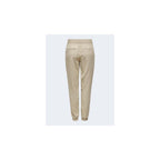 Beige Viscose Casual Pants