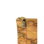 Beige Leather Clutch Bag