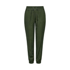 Green Viscose Casual Pants