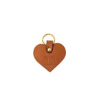 Beige Leather Keychain