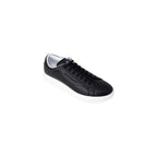 Black Leather Low Top Sneakers