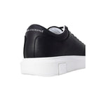 Black Leather Low Top Sneakers