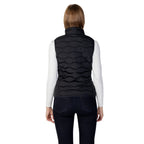 Black Polyester Sleeveless Jacket