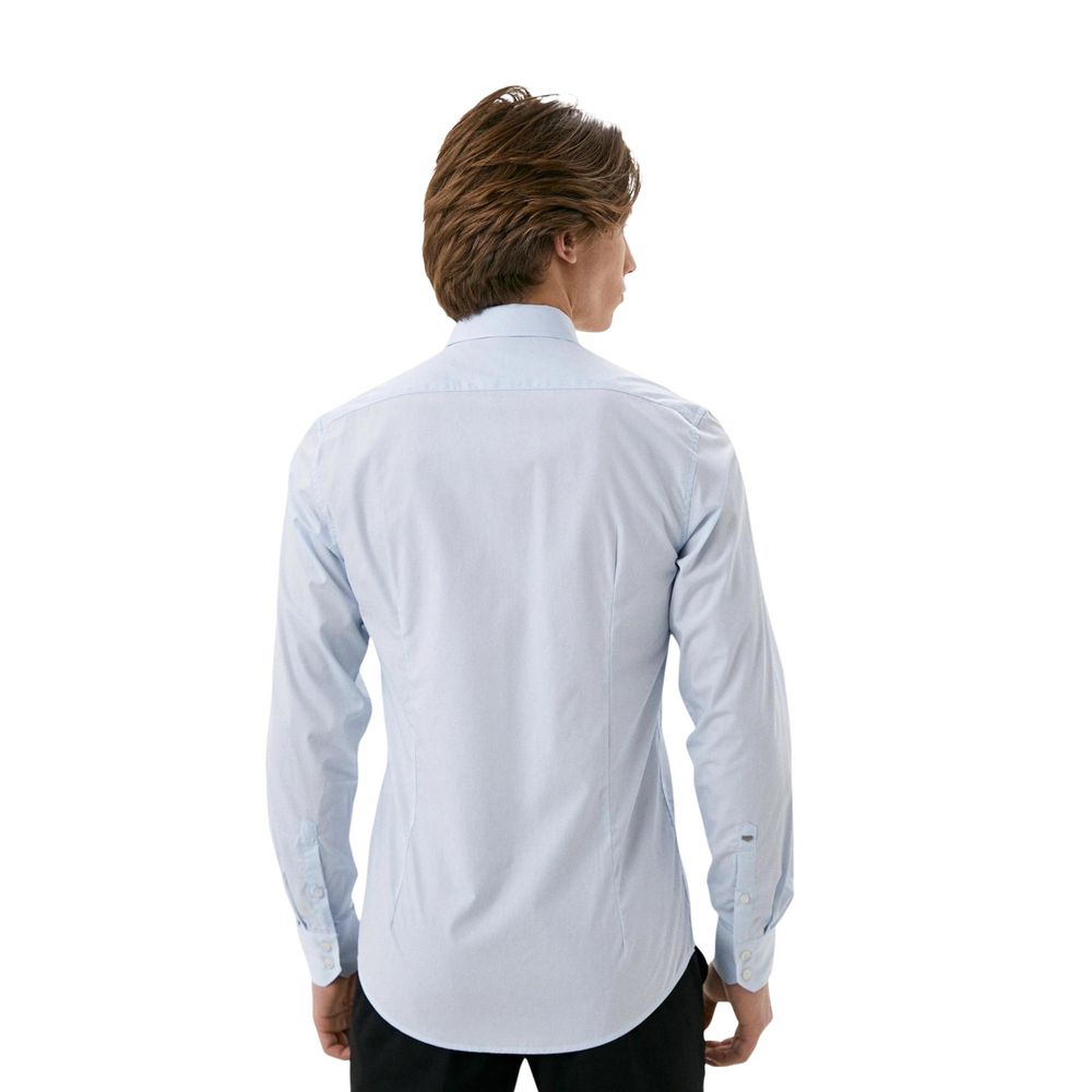 Blue Cotton Dress Shirt