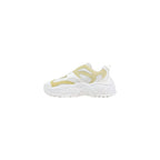 White Polyester Chunky Sneakers