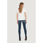 Blue Cotton Skinny Jeans