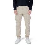 Beige Cotton Cargo Pants