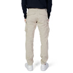 Beige Cotton Cargo Pants