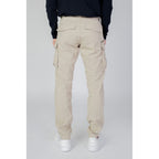 Beige Cotton Cargo Pants
