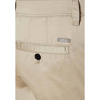 Beige Cotton Bermuda Shorts