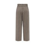 Beige Viscose Casual Pants