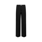 Black Polyester Casual Pants