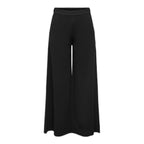 Black Recycled Polyester Casual Pants